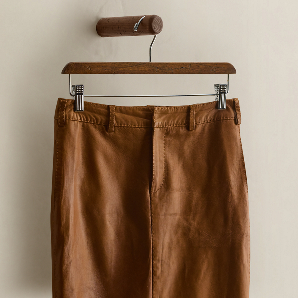 c. 2007 Leather Pencil Skirt - Size 4