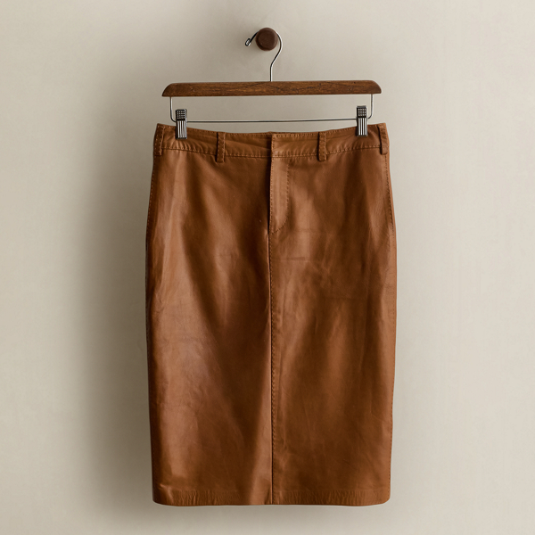 c. 2007 Leather Pencil Skirt - Size 4