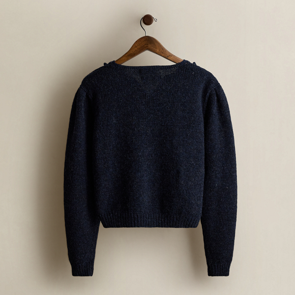 1979 Hand-Knit Wool Cardigan - Size L