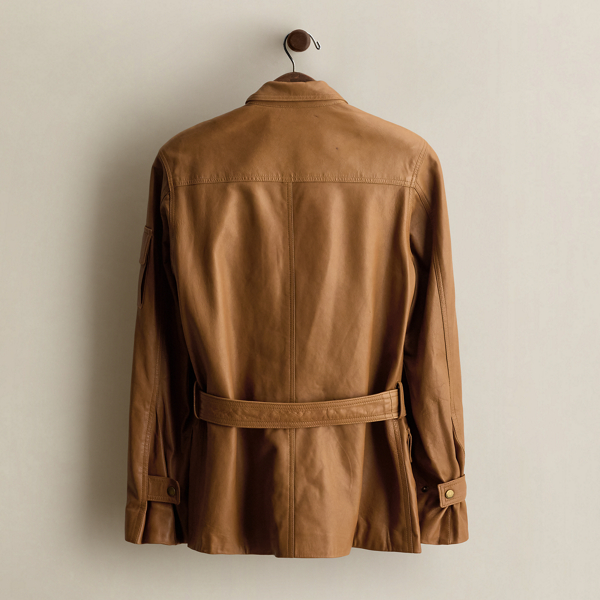 c. 2007 Leather Field Jacket - Size 4