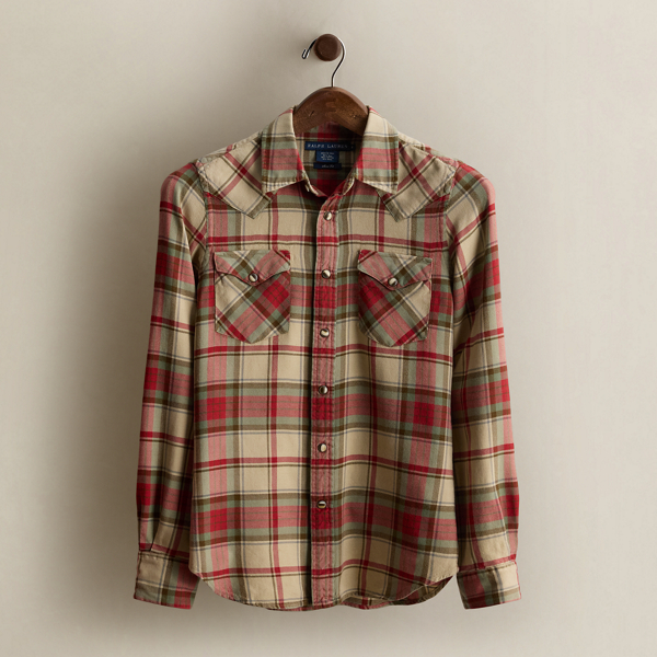 c. 2008 Plaid Western Shirt - Size 8
