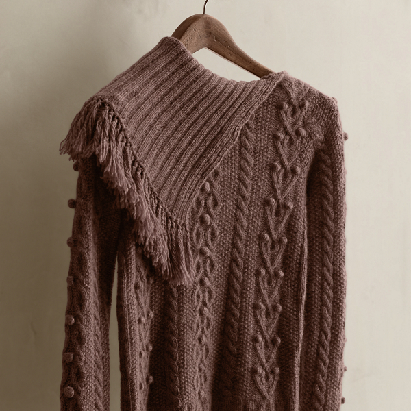 2005 Hand-Knit Aran Sweater - Size S