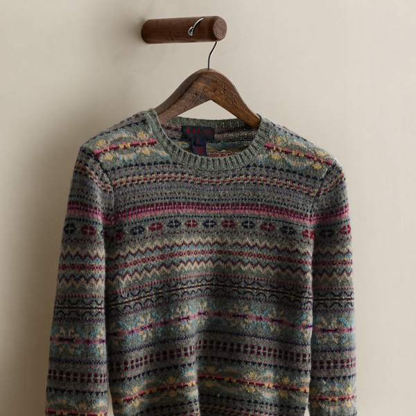 c. 1996 Fair Isle Wool Sweater - Size M
