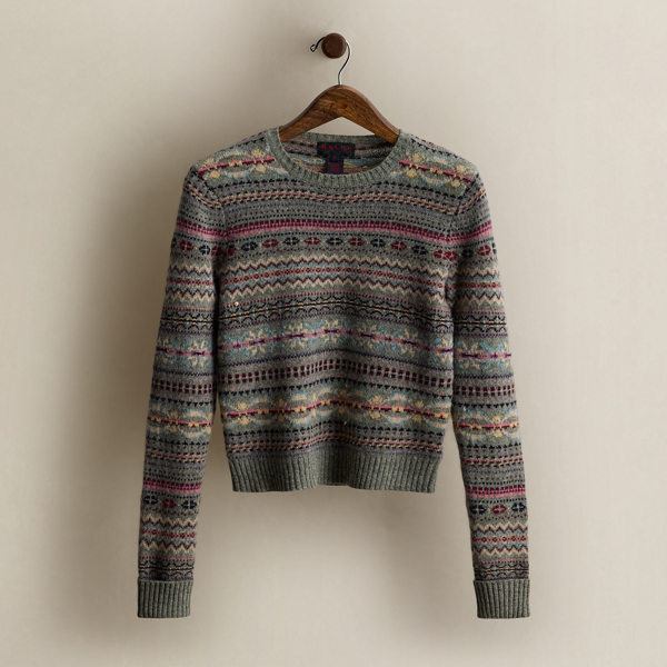 c. 1996 Fair Isle Wool Sweater - Size M