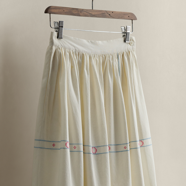 1987 Floral Cotton Skirt - Size 6