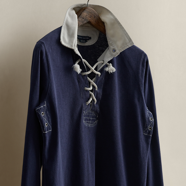 c. 2008 Lace-Up Rugby Shirt - Size L
