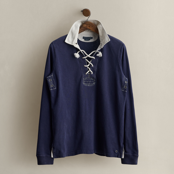 c. 2008 Lace-Up Rugby Shirt - Size L