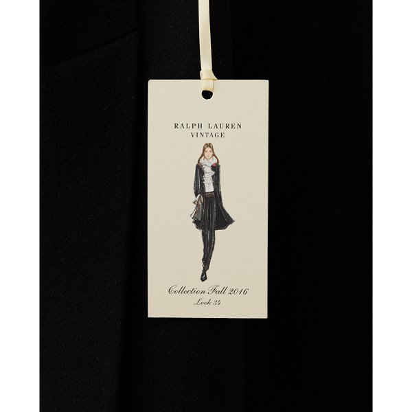 Black 2016 Dawson Wool-Cashmere Coat - Size 2 Ralph Lauren Vintage 3