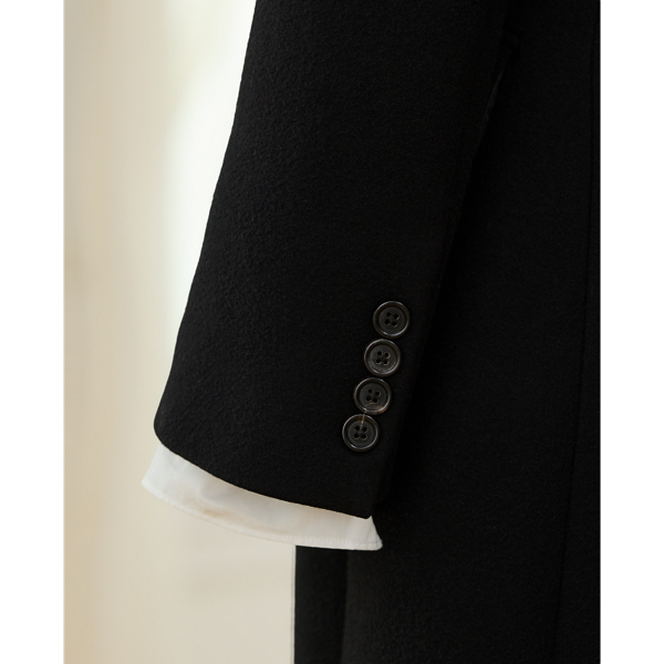 Black 2016 Dawson Wool-Cashmere Coat - Size 2 Ralph Lauren Vintage 5