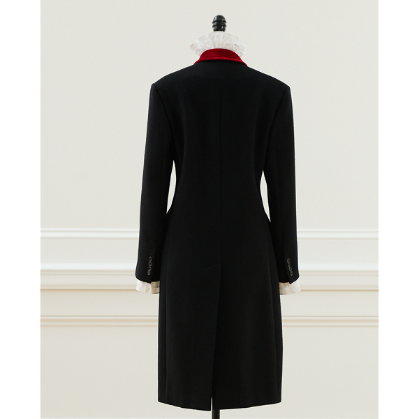 Black 2016 Dawson Wool-Cashmere Coat - Size 2 Ralph Lauren Vintage 6