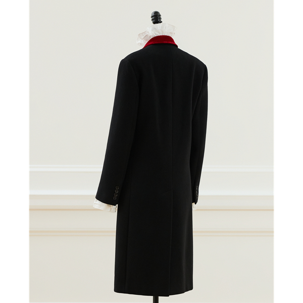 Black 2016 Dawson Wool-Cashmere Coat - Size 2 Ralph Lauren Vintage 8