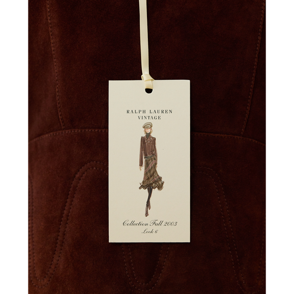 Brown 2003 Garrett Goat-Suede Jacket - Size 6 Ralph Lauren Vintage 3