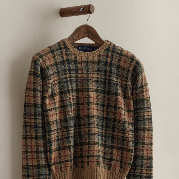 Multi c. 1980s Plaid Crewneck Sweater - Size L Ralph Lauren Vintage 3