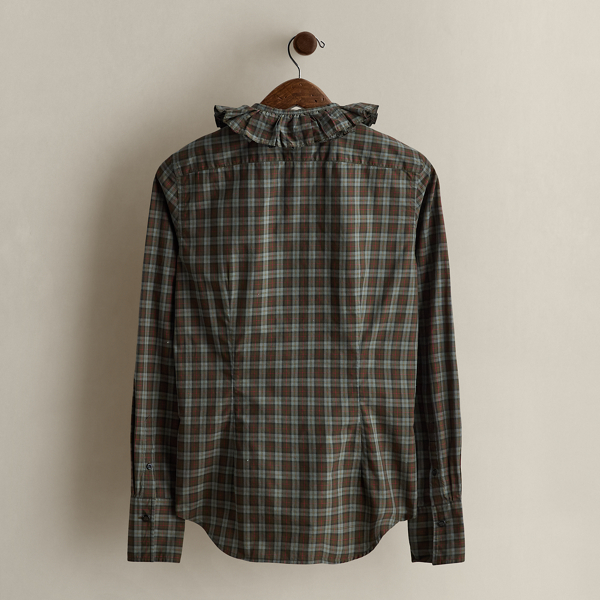 c. 2005 Checked Plaid Blouse - Size 10