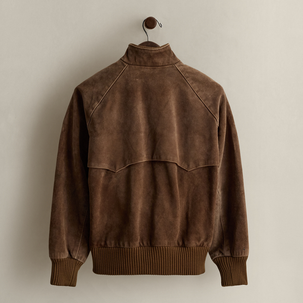 c. 1980s Suede Bomber Jacket - Size 10