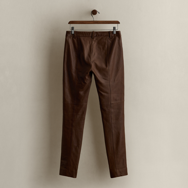 Brown 2011 Leather Pant - Size 2 Ralph Lauren Vintage 2