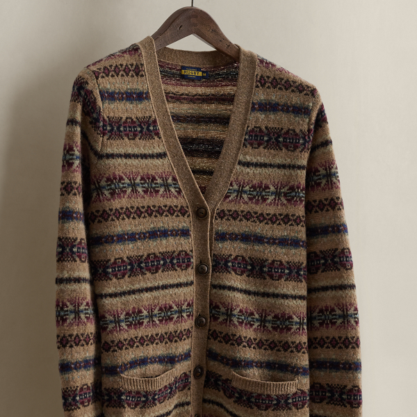 Multi c. 2007 Fair Isle Wool Cardigan - Size M Ralph Lauren Vintage 3