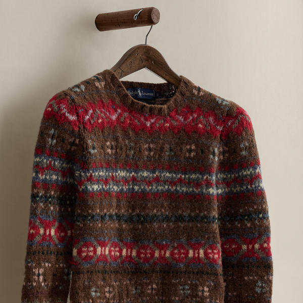 c. 1990s Fair Isle Wool Sweater - Size S