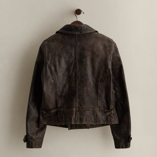 Brown c. 2007 Leather Jacket - Size L Ralph Lauren Vintage 2