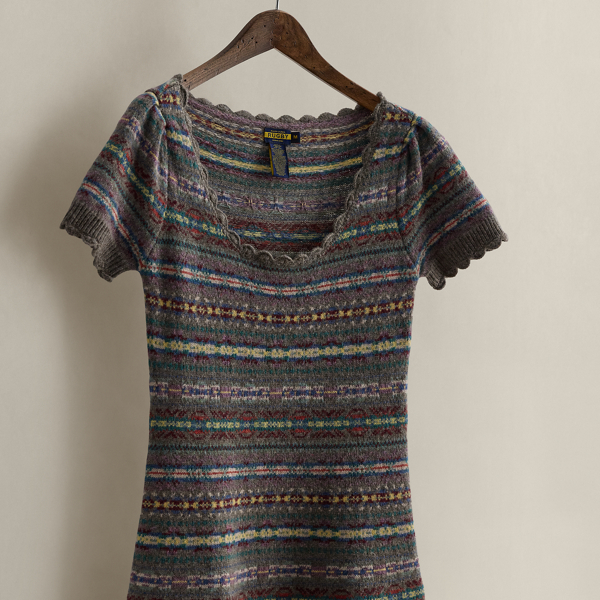 Multi c. 2007 Wool Sweater Dress - Size M Ralph Lauren Vintage 3