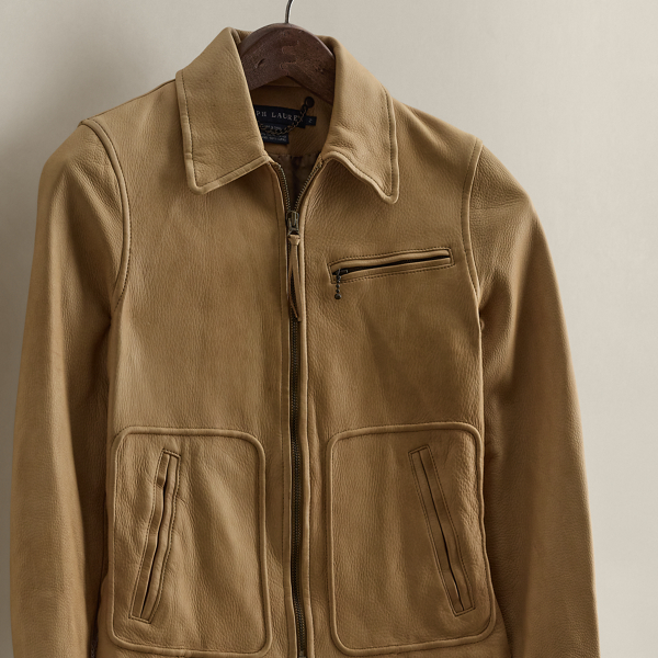 Tan c. 2008 Leather Jacket - Size 2 Ralph Lauren Vintage 3