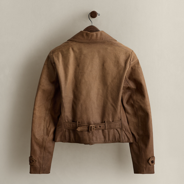 Brown c. 2008 Leather Jacket - Size M Ralph Lauren Vintage 2