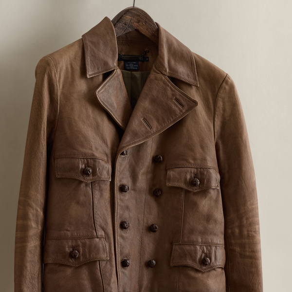 Brown c. 2008 Leather Jacket - Size M Ralph Lauren Vintage 3