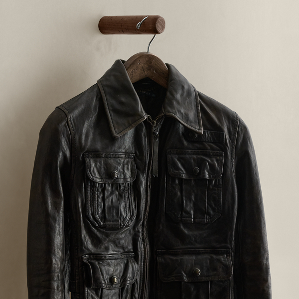 c. 2008 Leather Utility Jacket - Size XS