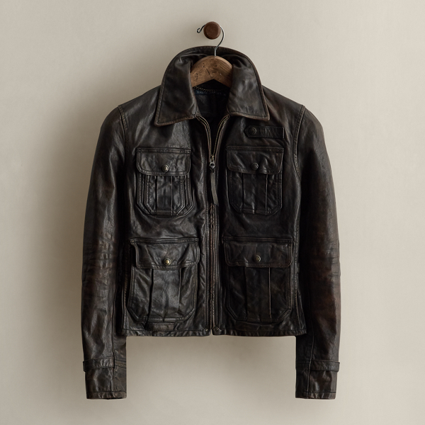 c. 2008 Leather Utility Jacket - Size XS