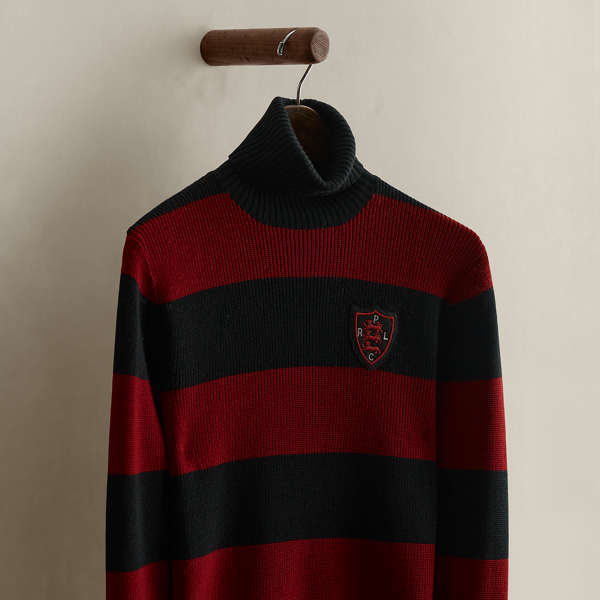 c. 2008 Striped Knit Turtleneck - Size L