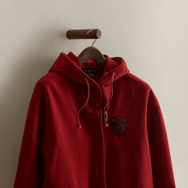 c. 1980s Hooded Wool Coat - Size S
