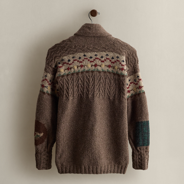 c. 1990 Wool Shawl Cardigan - Size M