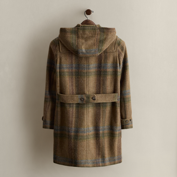 c. 2007 Plaid Wool Duffel Coat - Size 2
