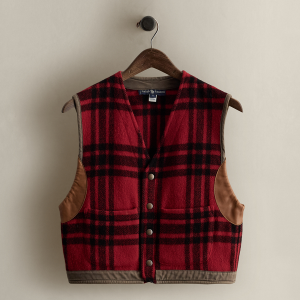 c. 1980s Plaid Vest - Size S