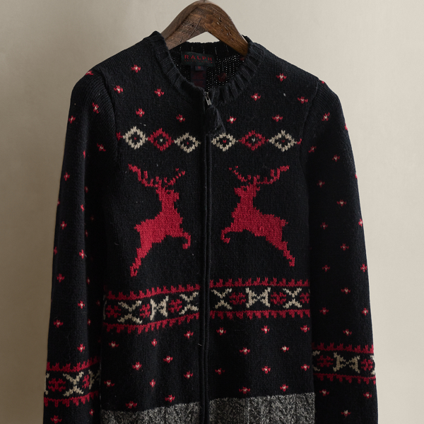 c. 1994 Lambswool Zip Cardigan - Size M