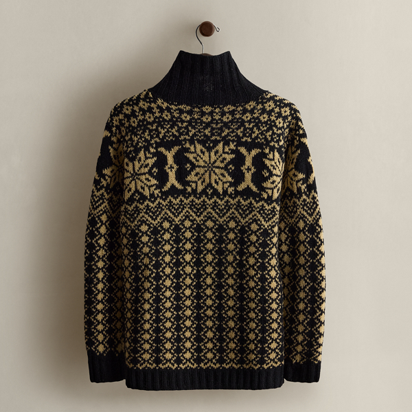 c. 1990 Wool Turtleneck Sweater - Size S
