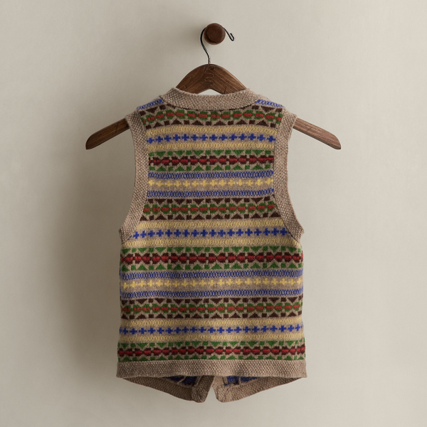 c. 2007 Fair Isle Wool Vest - Size S