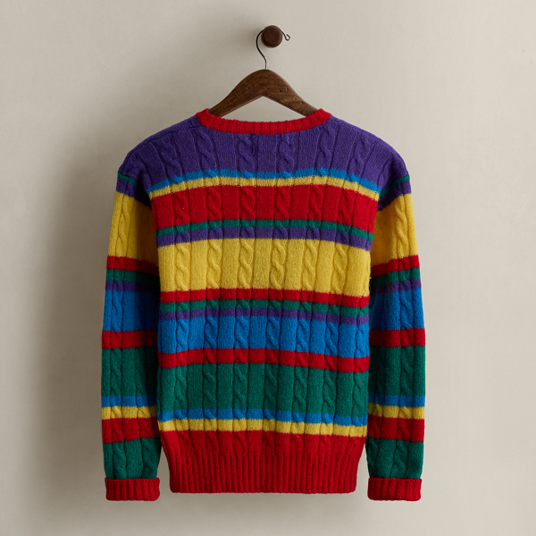 c. 1980s Striped Wool Sweater - Size S