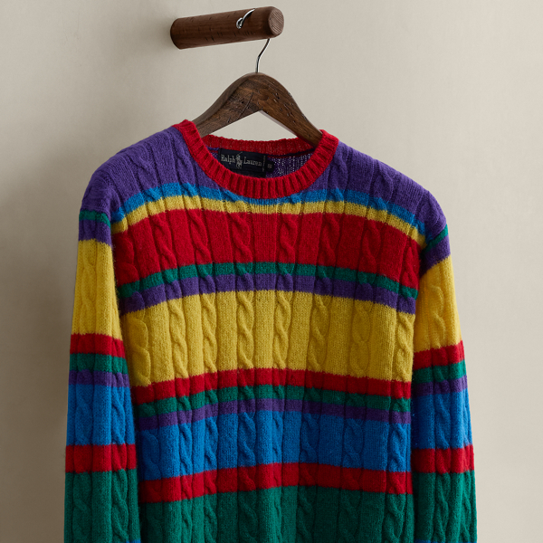c. 1980s Striped Wool Sweater - Size S