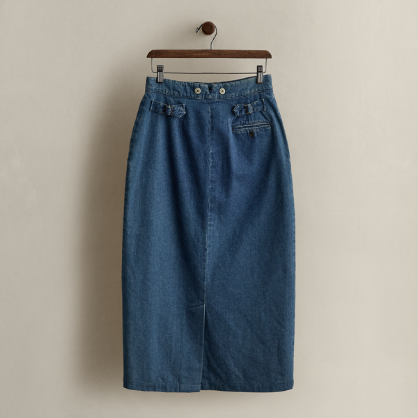 ワンピース RALPH LAUREN Women Long Skirts 200957063001 Blue Lapronda Denim Skirt by Lauren Ralph Lauren | Rent the Runway