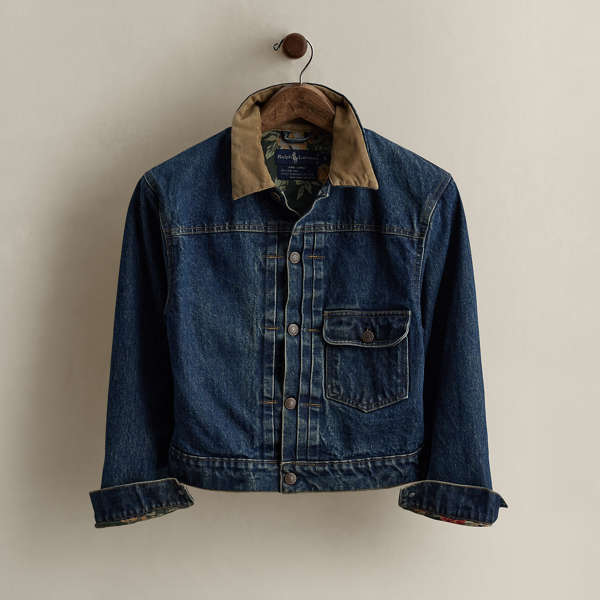 Flag Denim Trucker Jacket