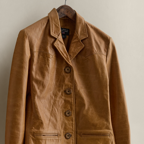 c. 1999 Leather Blazer - Size M