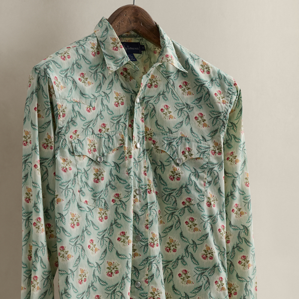 c. 1980s Floral Western Shirt - Size 4