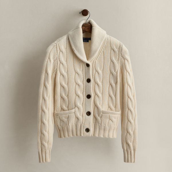 c. 2008 Cable Shawl Cardigan - Size S
