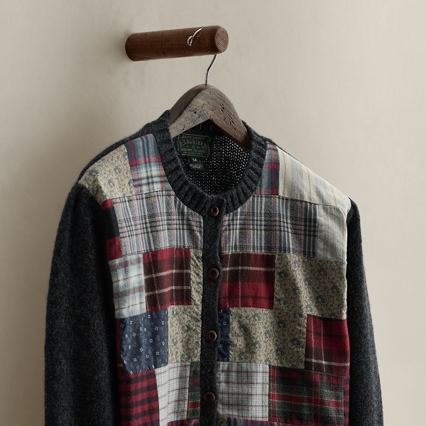 c. 1990 Patchwork Cardigan - Size M