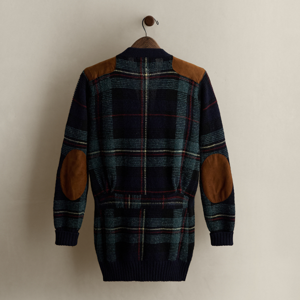 c. 1990 Plaid Wool Cardigan - Size L