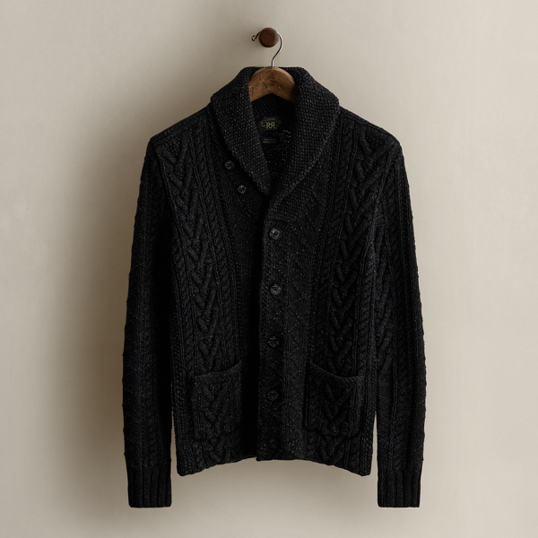 Indigo Cotton Shawl Cardigan