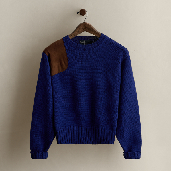 c. 1990 Suede-Trim Sweater - Size L