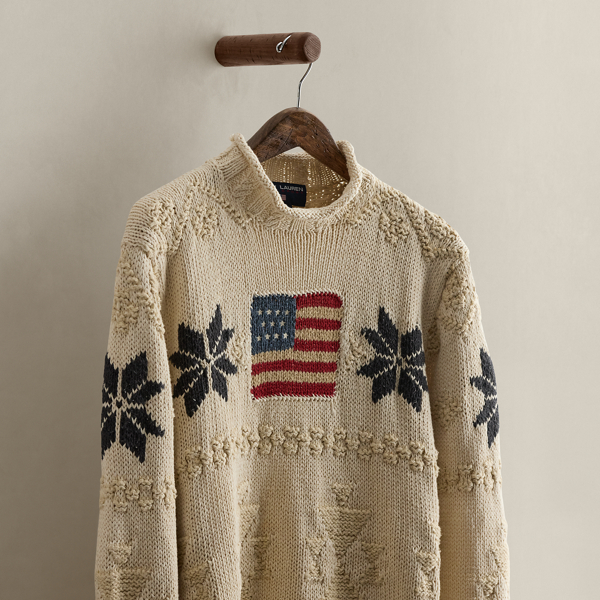 c. 1990 Flag Sweater - Size S
