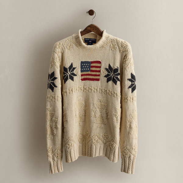 c. 1990 Flag Sweater - Size S